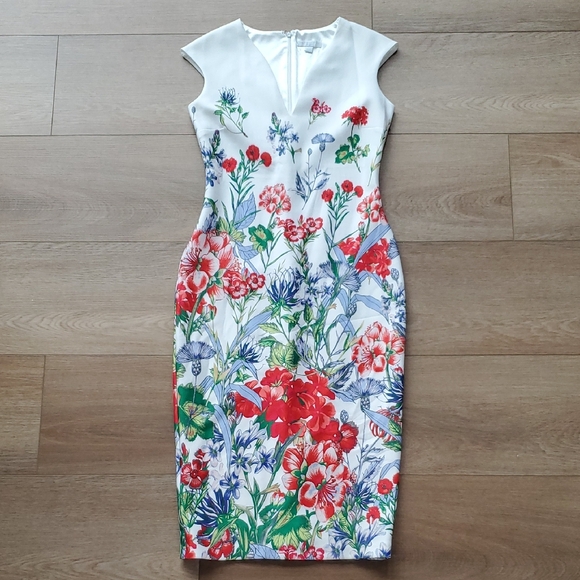 New York & Company Dresses & Skirts - New York & Company White Floral Midi Dress